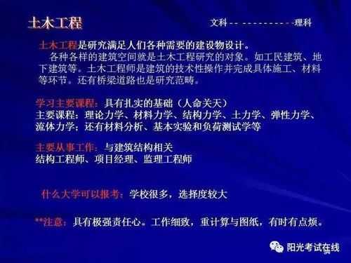 考生,家长们 大学各专业都上什么课 将来干什么行业